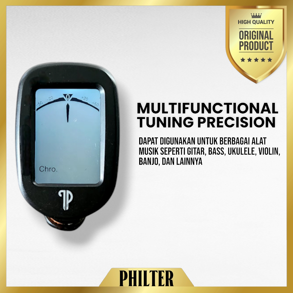 Jual Tuner Gitar Chromatic Philter Original Alat Stem Ukulele Violin ...