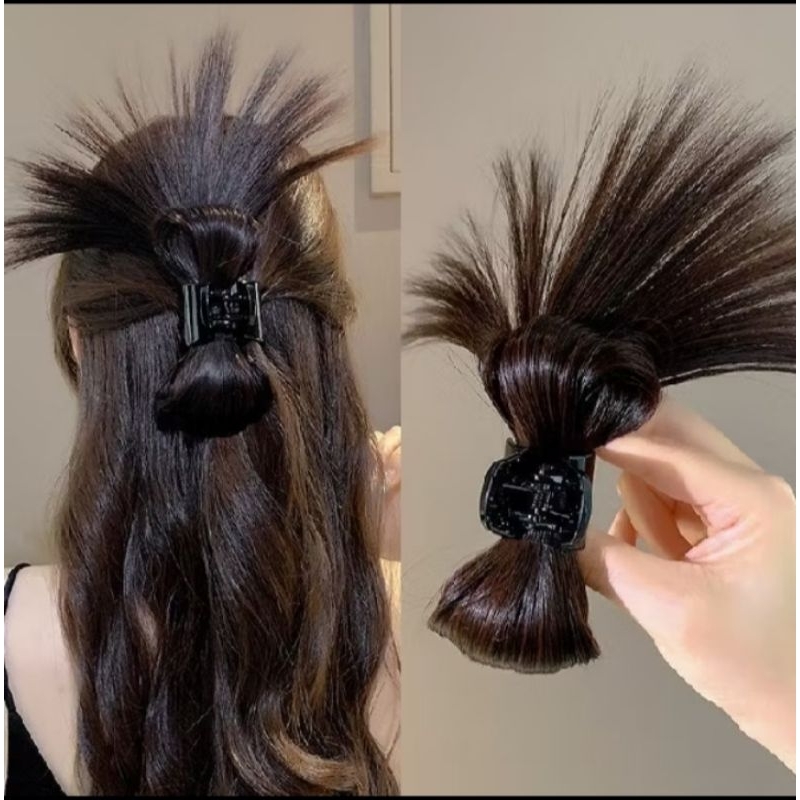 Jual jepit cakar rambut palsu/jepit rambut palsu | Shopee Indonesia