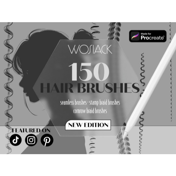 Jual Procreate Brush - 150 Hair Brushes | Shopee Indonesia