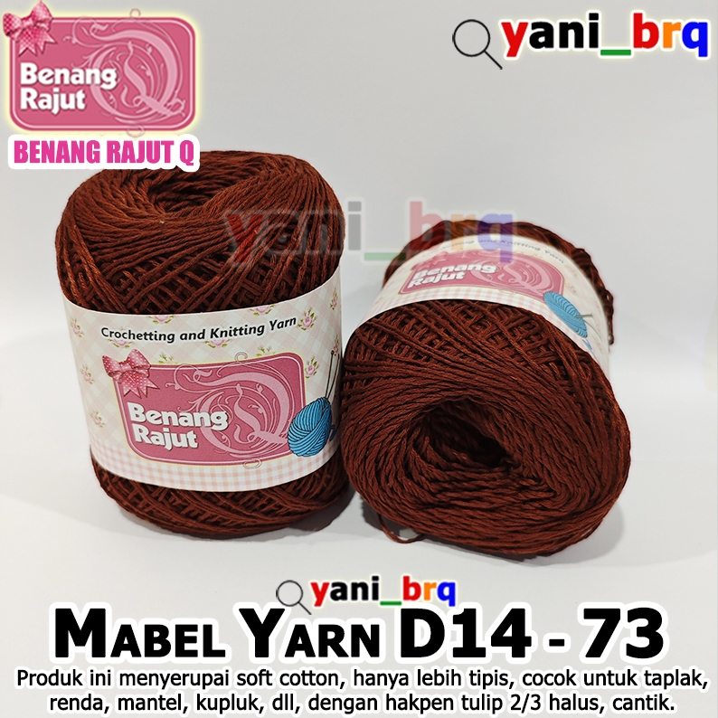 Jual BENANG RAJUT HALUS SMALL MABEL 73 COKELAT PMK TOKO BENANG RAJUT Q ...