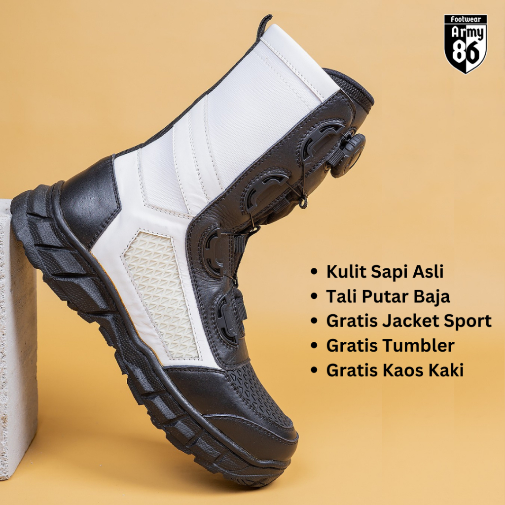 Jual Army86 Sepatu PDL Provost TNI Tali Putar tactical pria Kulit sapi ...