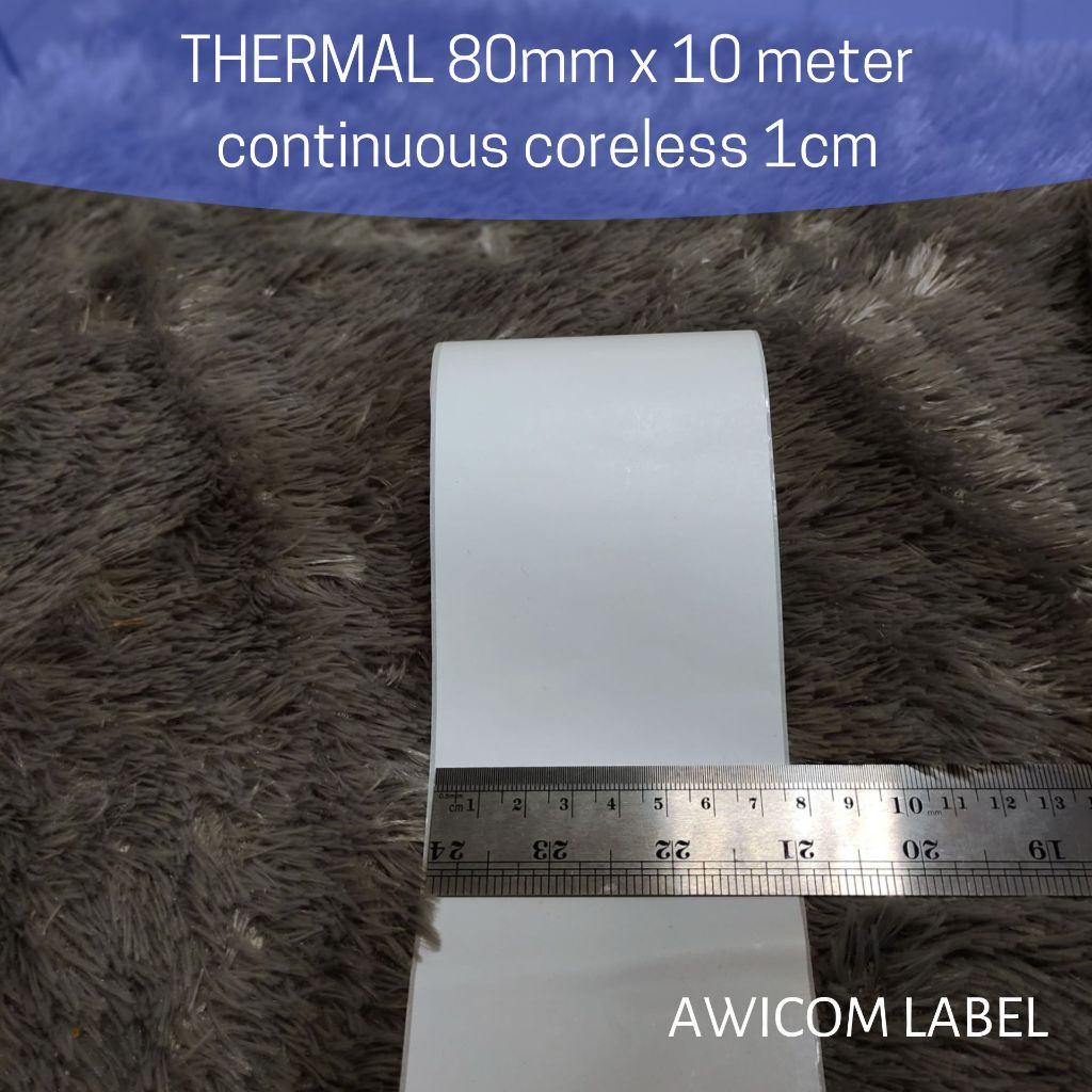 Jual Label Sticker Continuous 80 mm x 10 meter pond samping mudah kupas ...
