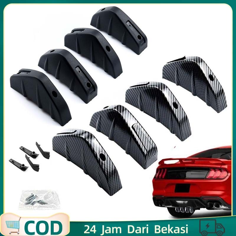 Jual 4pcs Winglet Bumper Diffuser Mobil Universal Mobil Bumper Lips ...