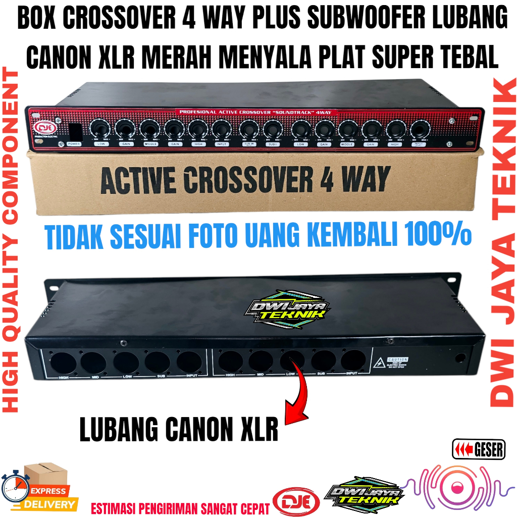 Jual BOX CROSSOVER AKTIVE 4 WAY COSTUM DJE Lubang Canon XLR box ...