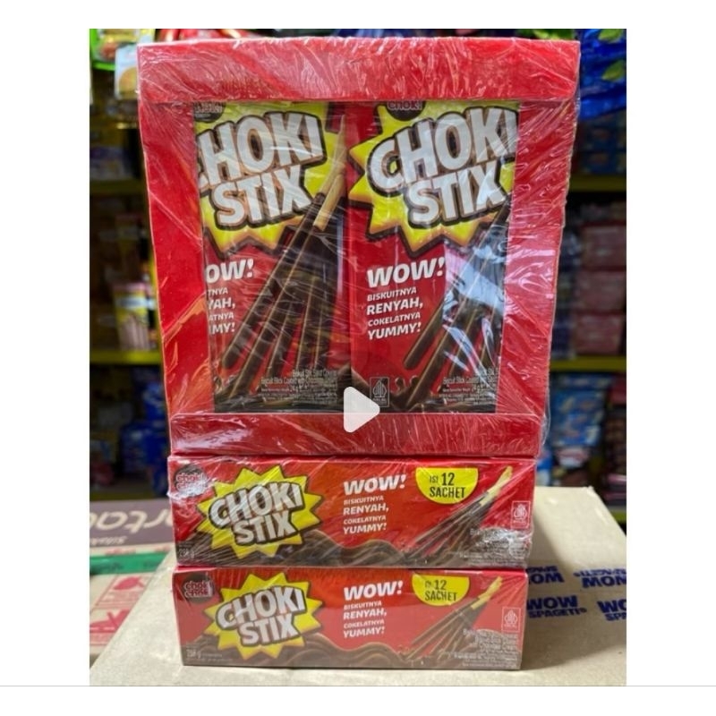 Jual CHOKI CHOKI STICK BISKUIT BOX (ISI 12 PCS) | Shopee Indonesia