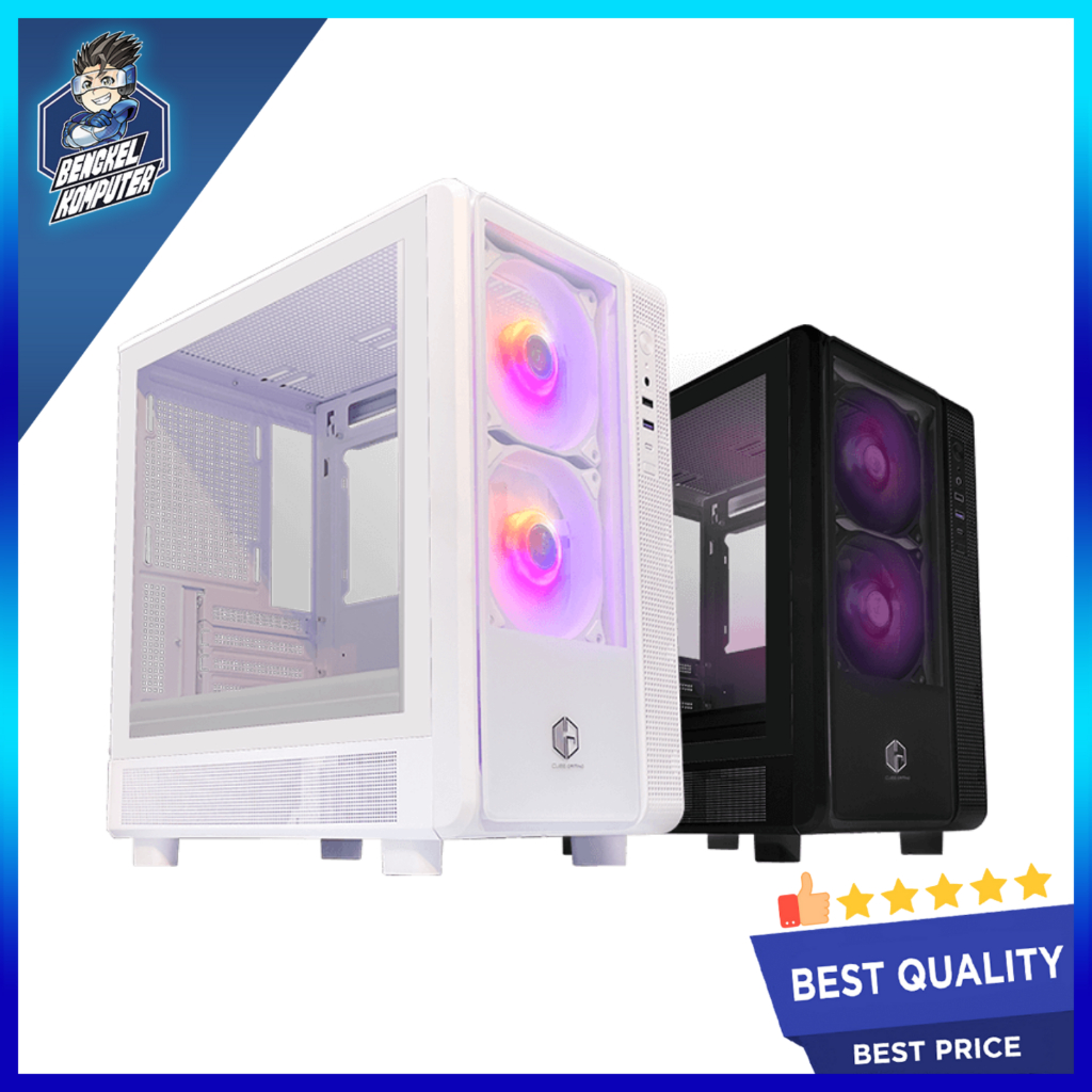 Jual CASING PC CUBE GAMING RETRO BLACK/WHITE | Shopee Indonesia