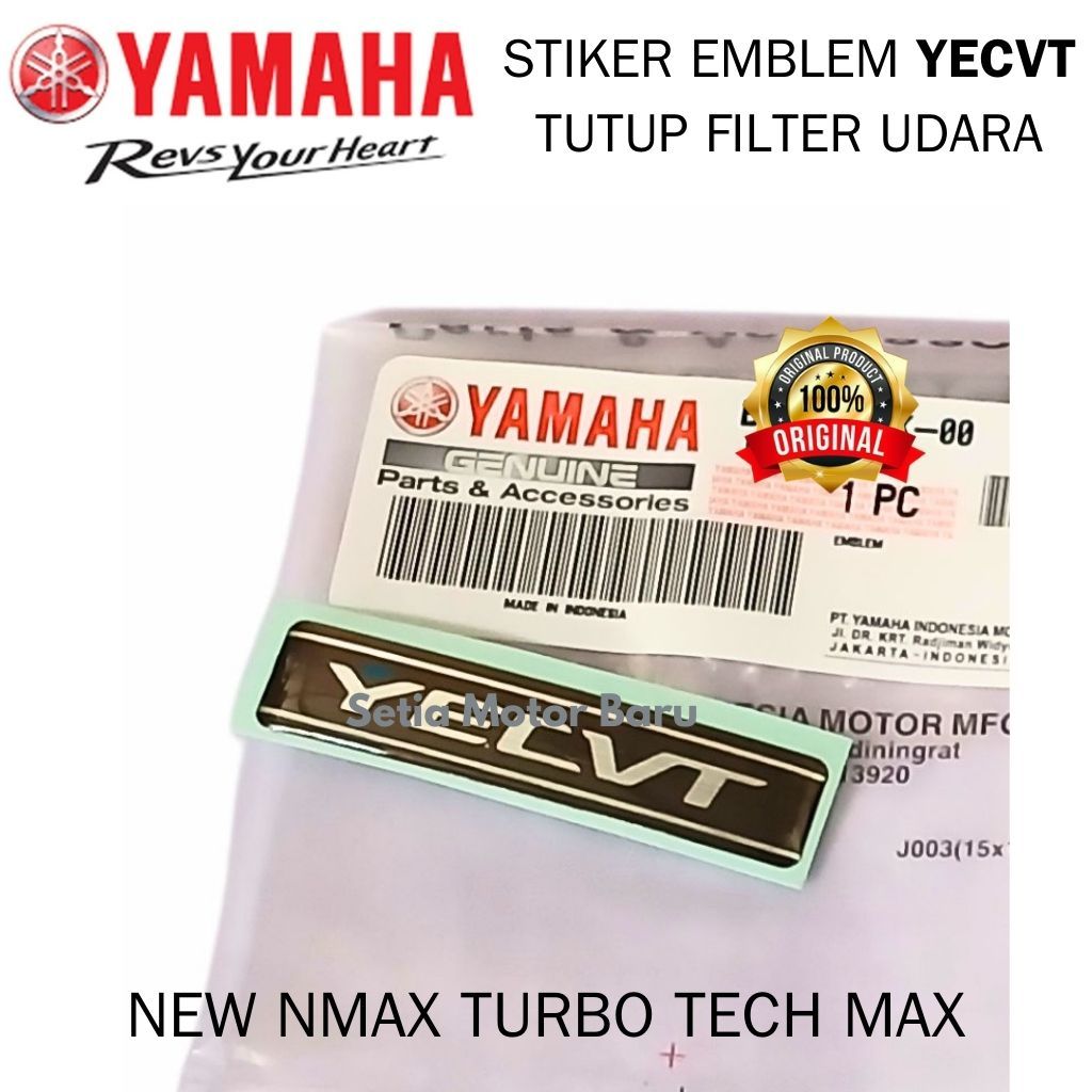 Jual Stiker Emblem YECVT Tutup Filter Udara New Nmax Turbo Tech Max Ori ...