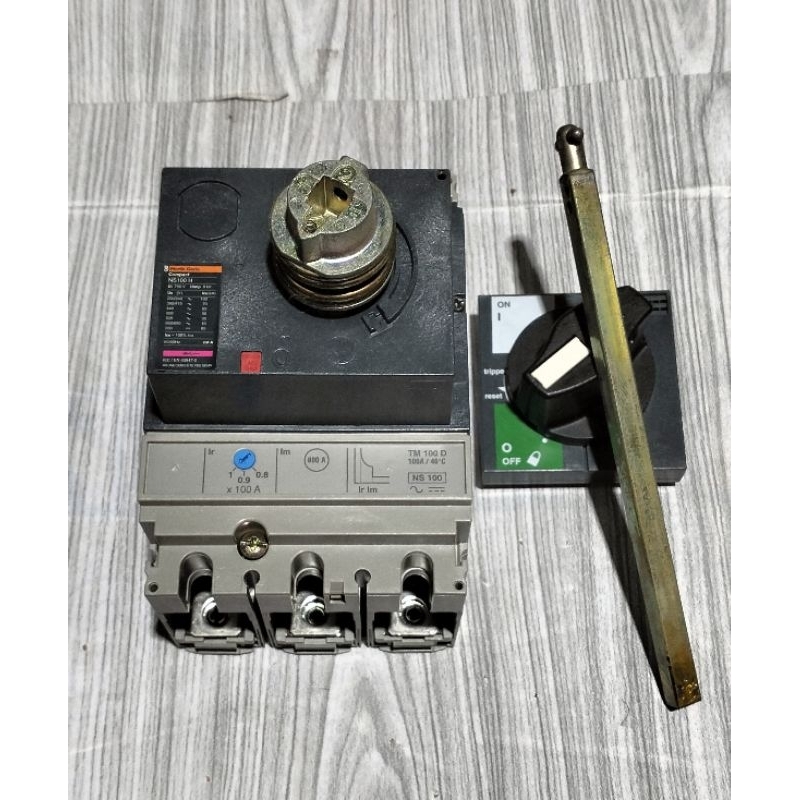 Jual Mccb NS100H 3pol 100A merlin gerin original | Shopee Indonesia
