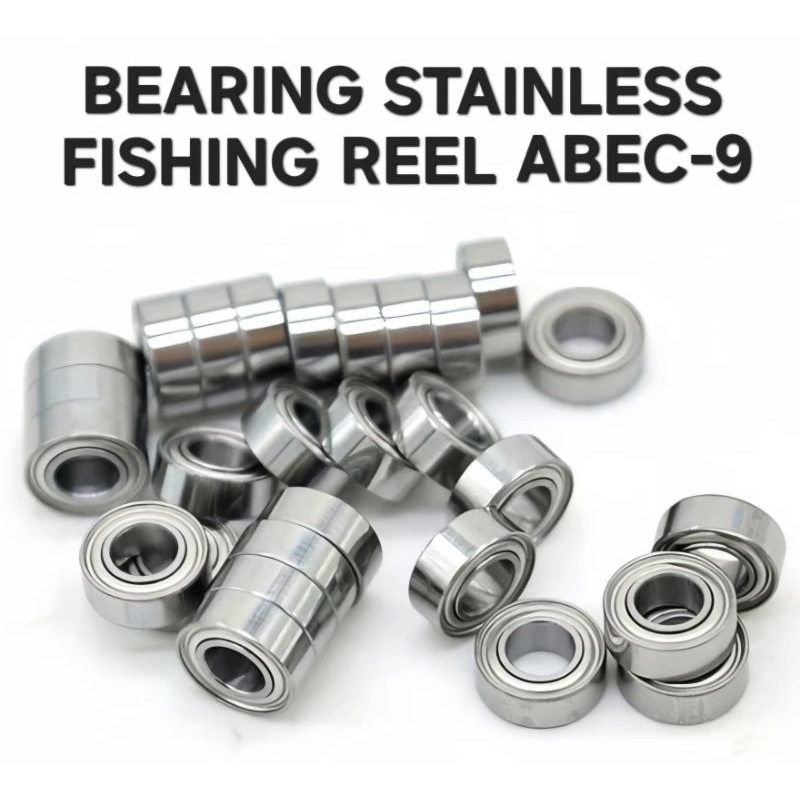 abec 9 fishing reel bearing Abec-9 Speed Bearings Ribbon retainer style and radial play of P58 allows for free spinning Jual ABEC-9 Bearing Stainless Fishing