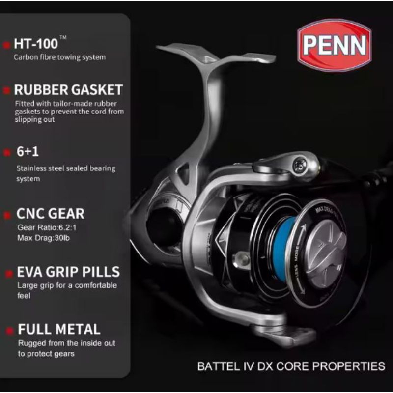 Jual PENN BATTLE IV 4000DX-5000DX-6000DX SPINNING REELS | Shopee Indonesia