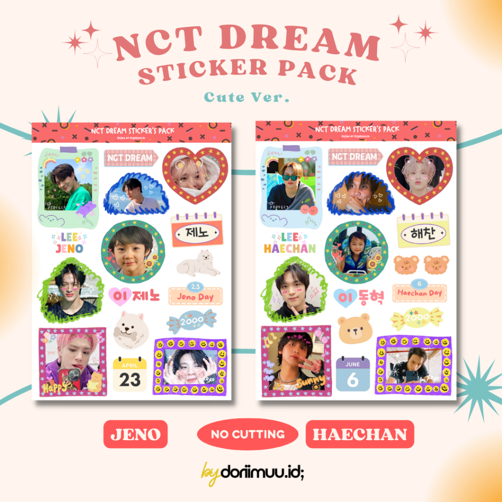 Jual NCT DREAM STICKER PACK Cute Ver. (No Cutting) | Shopee Indonesia
