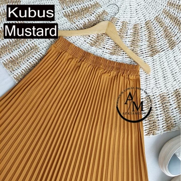 Rok Plisket Kerja Wanita Jumbo Bahan Hyget Premium