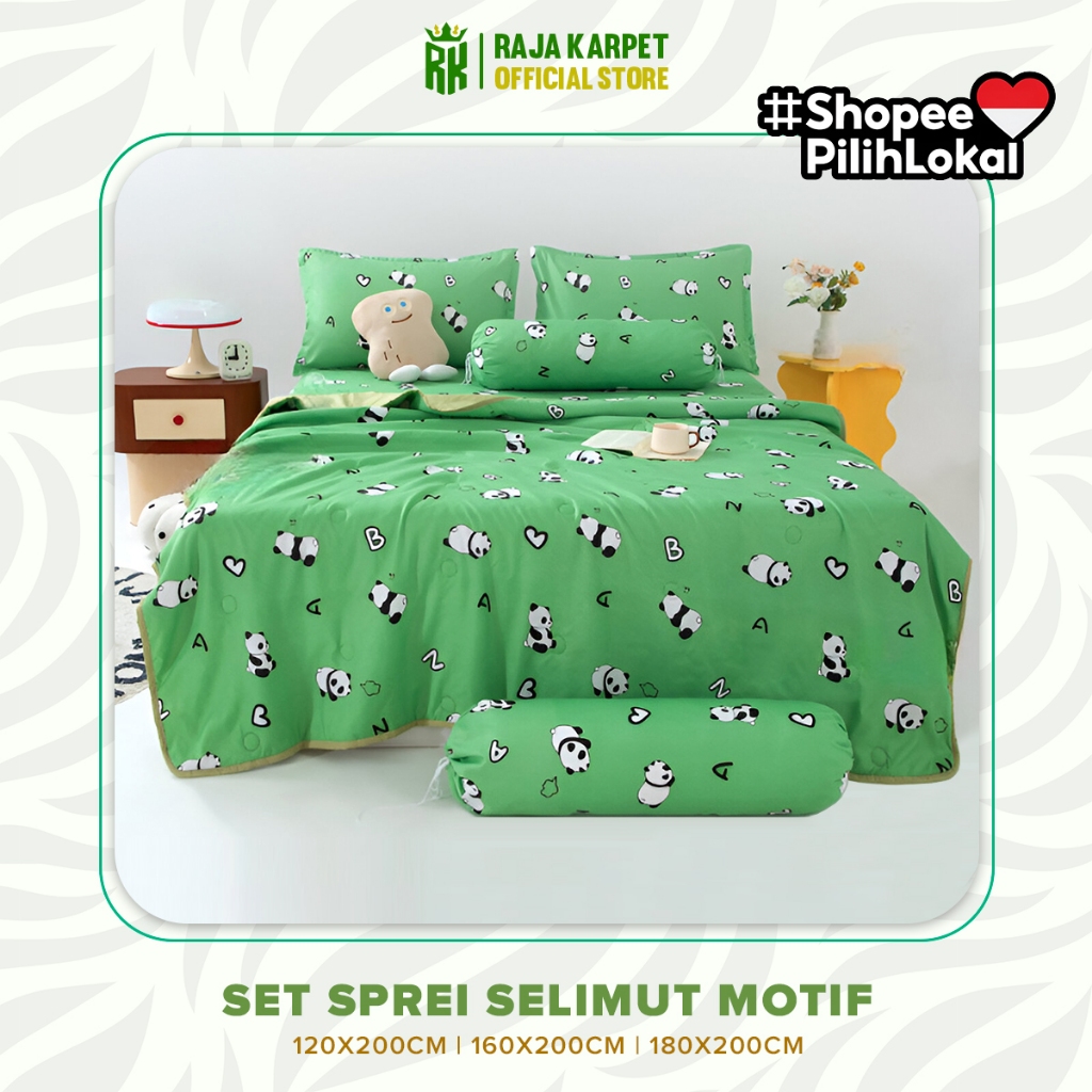 Jual Raja Karpet Set Bedcover Sprei Set Sarung Bantal Guling Set Seprei ...