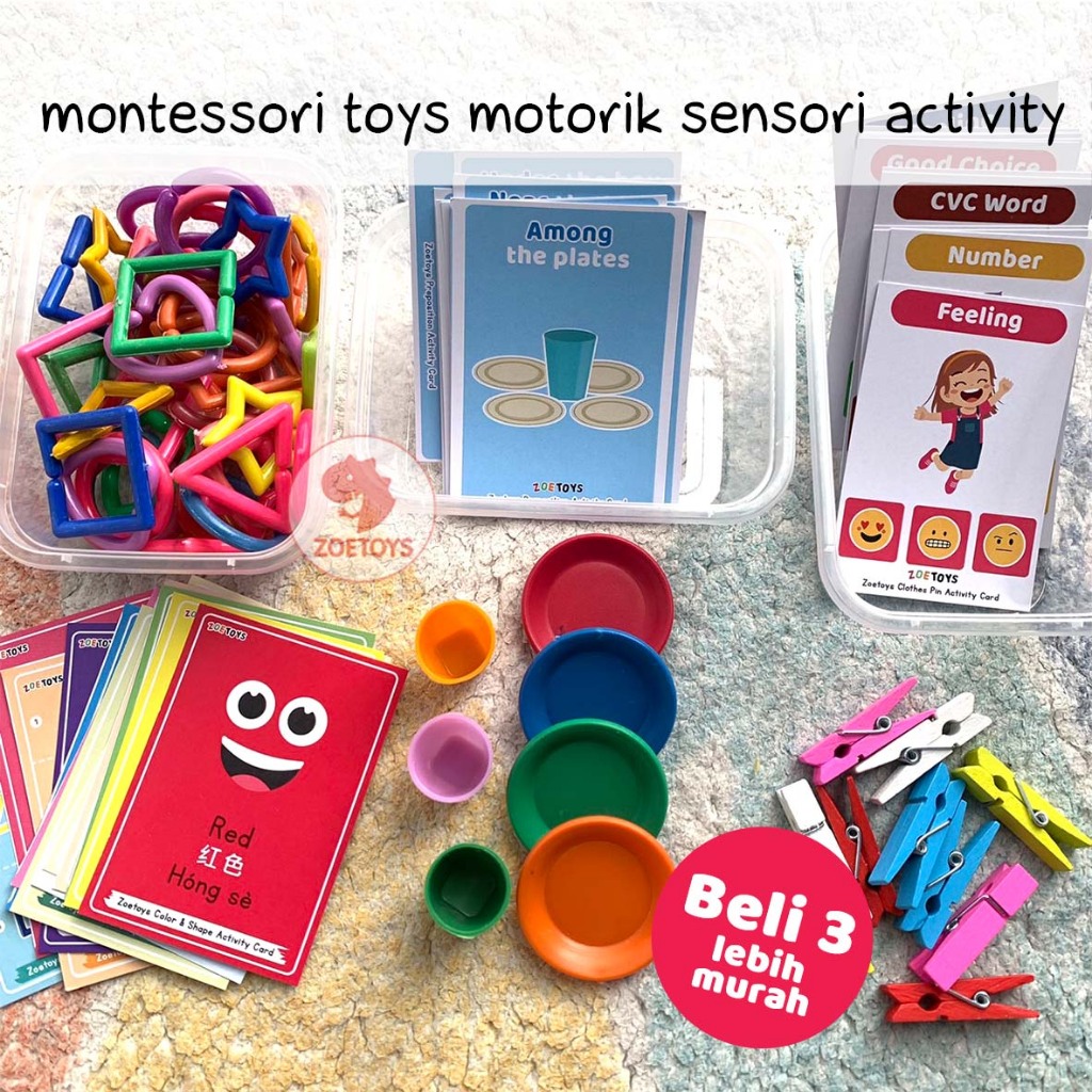 Jual Zoetoys Montessori Toys Motorik Sensori Activity | Belajar ...