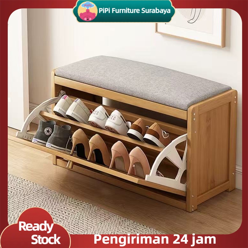 Jual PiPi Furniture Rak Sepatu / Rak Sepatu Duduk / Rak Sepatu dan ...