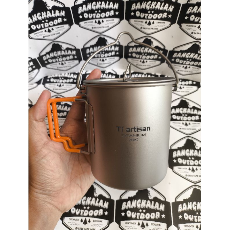 Lixada Titanium Pot Mug Titanium Ultralight Lixada Outdoor Camping Hiking