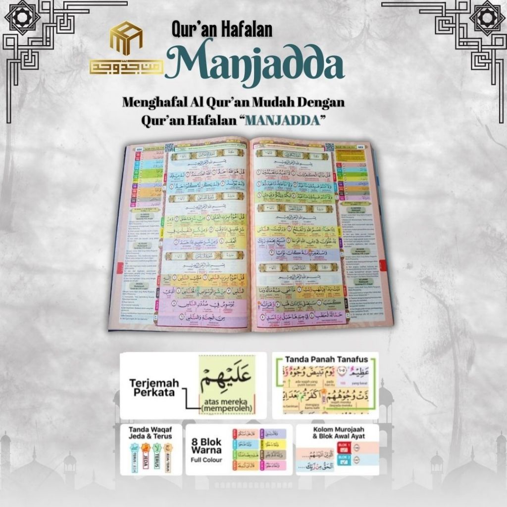Jual Quran Hafalan Manjadda Qur an Hafalan Tanafus A4 Perkata 8 Blok ...