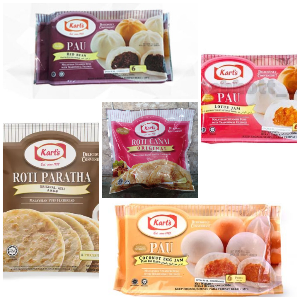 Jual karts roti canai flatbread / pau isi pasta biji teratai / red bean ...