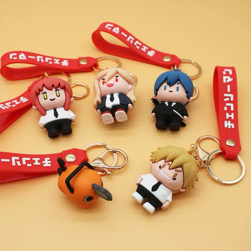 Jual [GH] Chainsaw Man Pochita Denji - Chainsaw Man Silikon Keychain ...