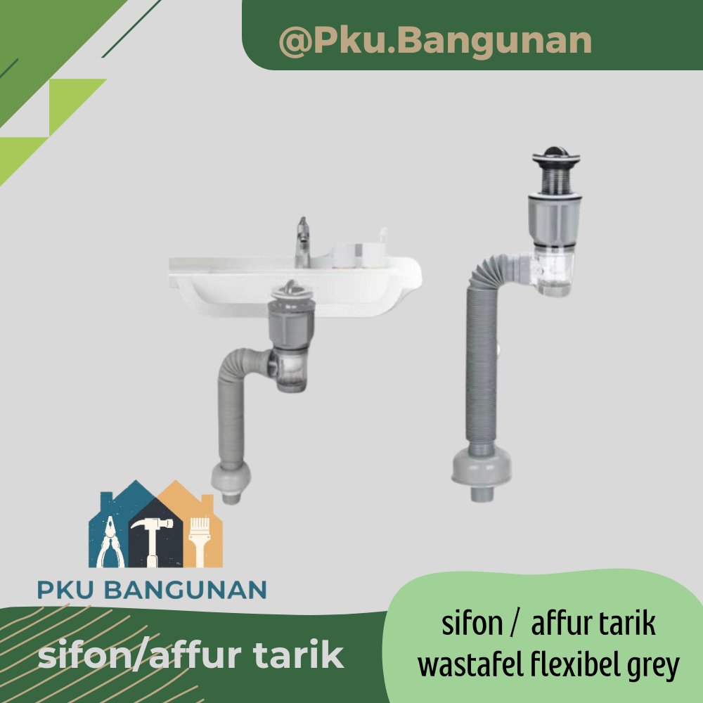 Jual Sifon Wastafel Flexible pvc / Sifon Selang Tarik / Siphon Selang ...