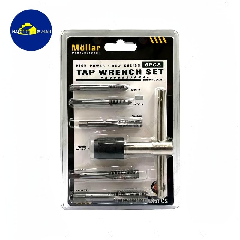 Jual TAP WRENCH SET 6pcs Hand Tap Rachet Alat Buat Ulir Drat Mur Baut ...