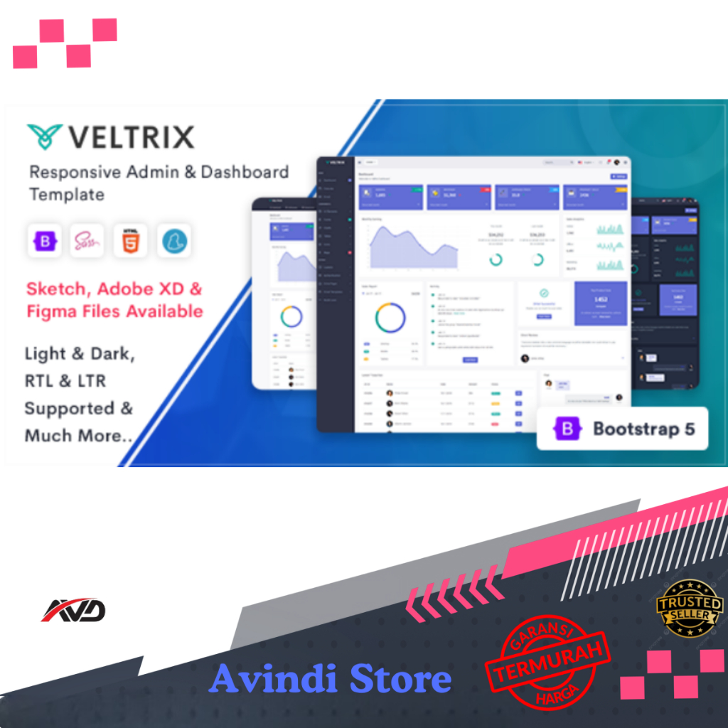 Jual Veltrix - Admin & Dashboard Template | Shopee Indonesia