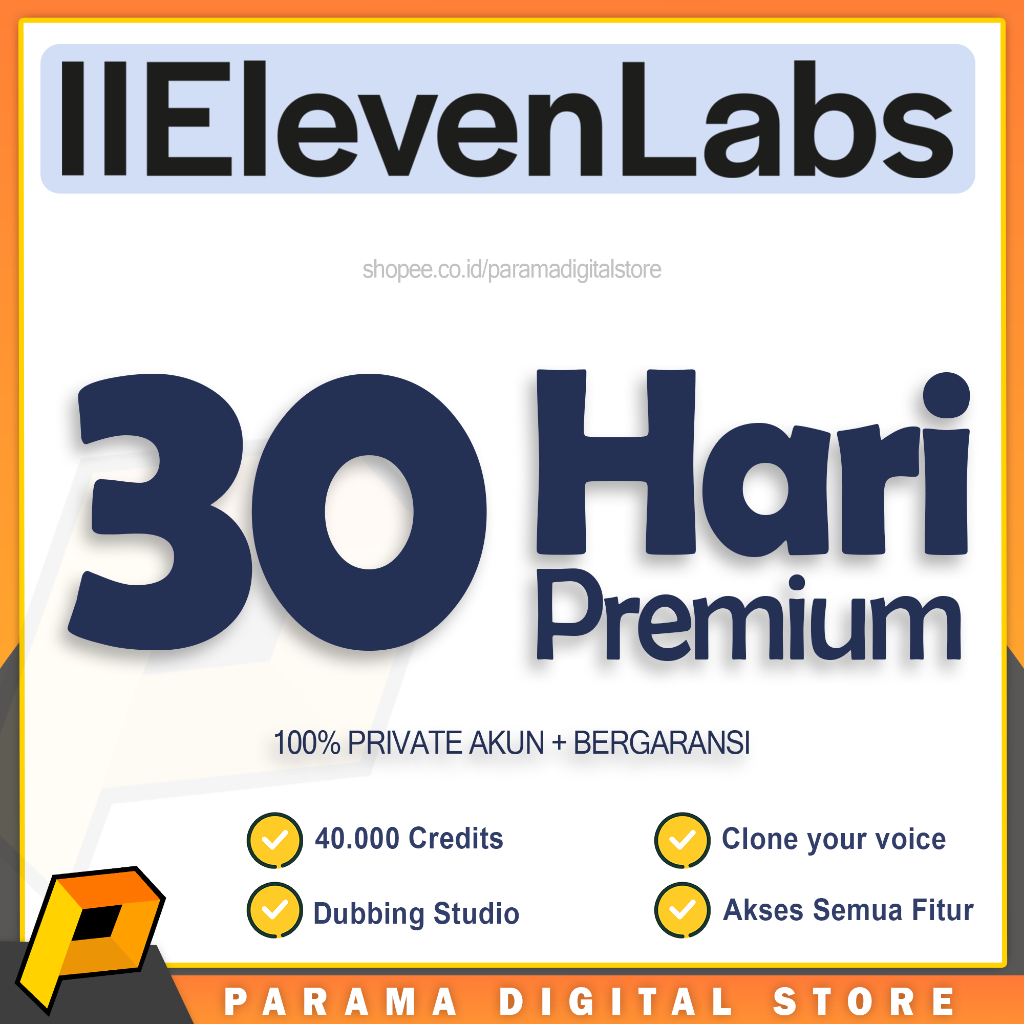 Jual ELEVENLABS AI VOICE CLONING PREMIUM 30 HARI RESMI Shopee