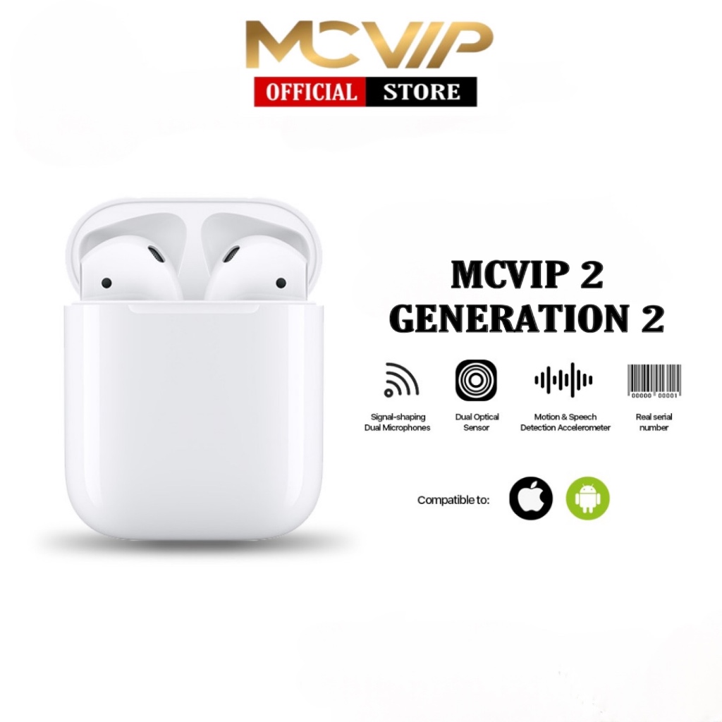 Jual MCVIP M2 Gen 2 TWS With Wireless Charging Case Earphone Headset ...