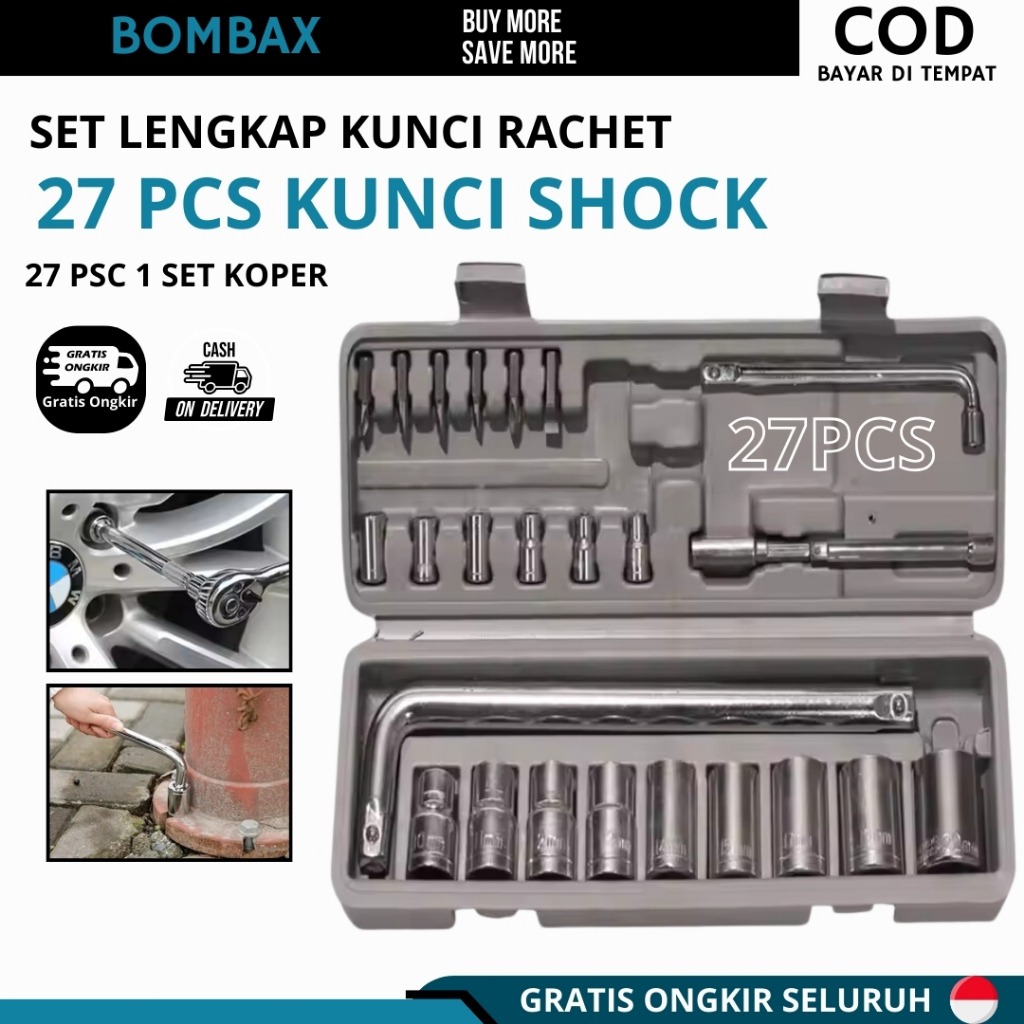 Jual Kunci Shock / Sok Set 27 Pcs / Kunci Sok Set 27 Pcs Original ...