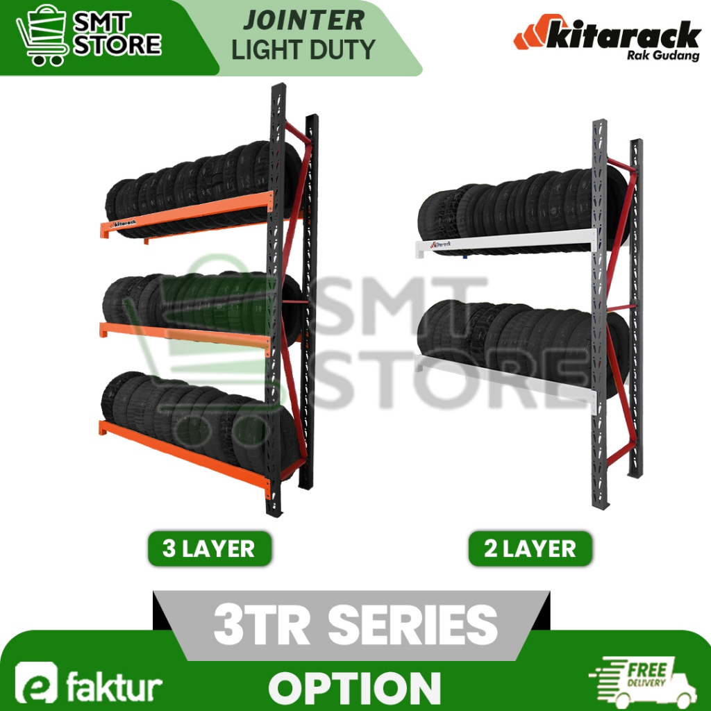Jual KITARACK Rak Gudang 3TR1530J Tire Rack Jointer Abu Series Rak Ban ...