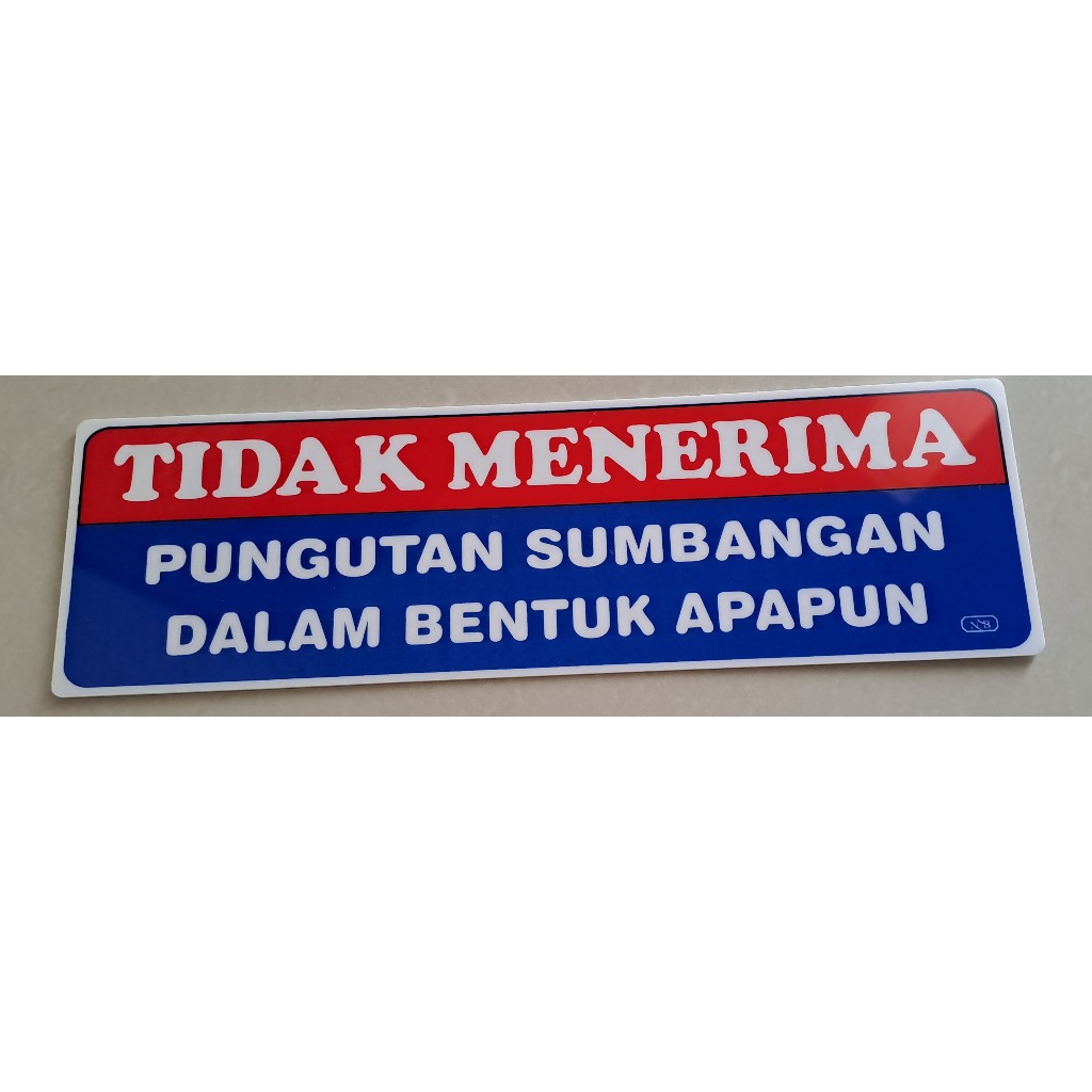 Jual Label Acrylic Besar / Label Akrilik Besar 9x30cm - Tidak Menerima ...