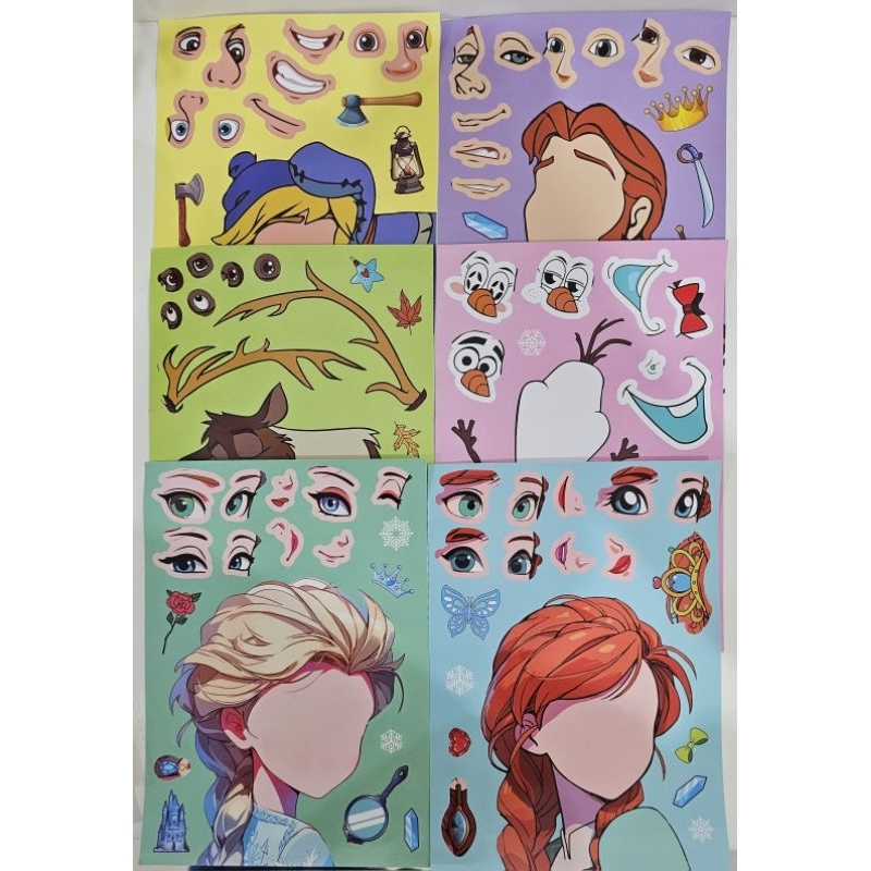 Jual Stiker Elsa Frozen | Stiker Ganti Wajah | Changing Face Sticker ...