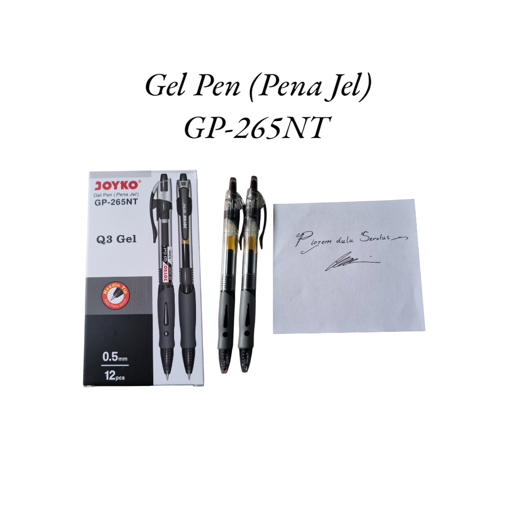 Jual Pulpen Gel GP-265NT Hitam, tipe Pencet | Shopee Indonesia