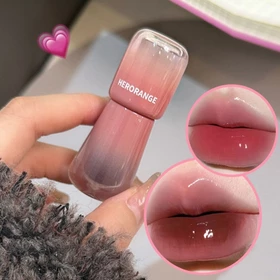 HERORANGE Mirror Lip Glaze Lip Jelly Tint Glass Lipstick Moisturizing Water Lip Gloss Korea GY