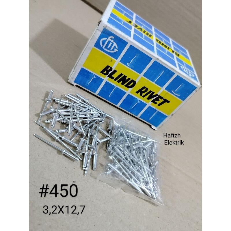 Jual Paku Tembak / Paku Rivet #450 / Blind Rivet 3,2 X 12,7mm (QTY : 50 ...