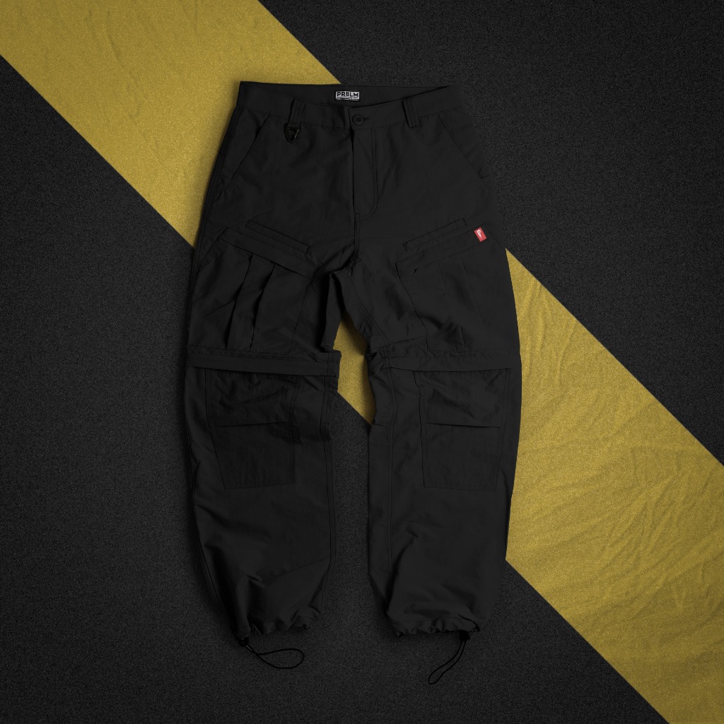 Jual PRBLM TX25/001 Technical Cargo Pants Triple Black | Shopee Indonesia