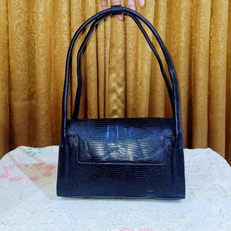 Jual Find Kapoor Marty Bag 26 Lizard_Black | Shopee Indonesia