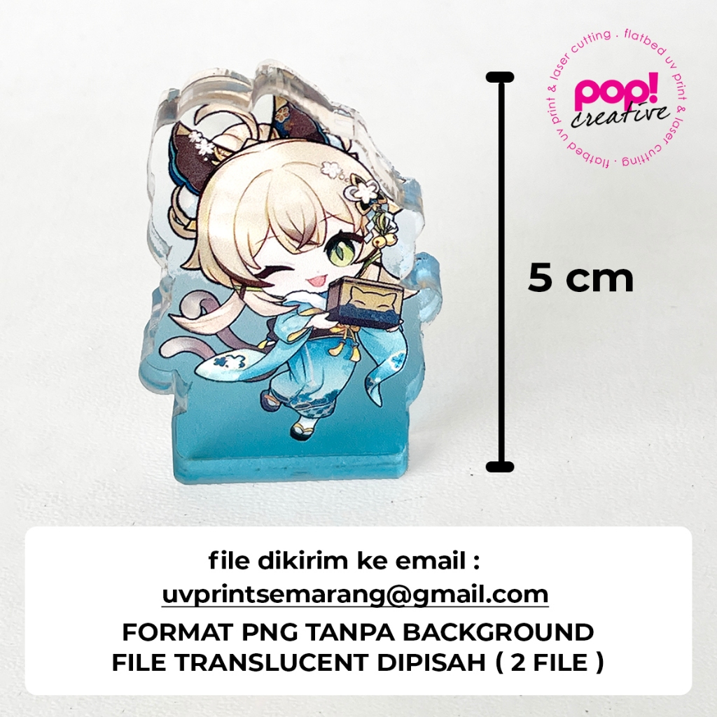 Jual Custom Acrylic Block Mini Figure Standee Tebal Tanpa Alas Kaki ...