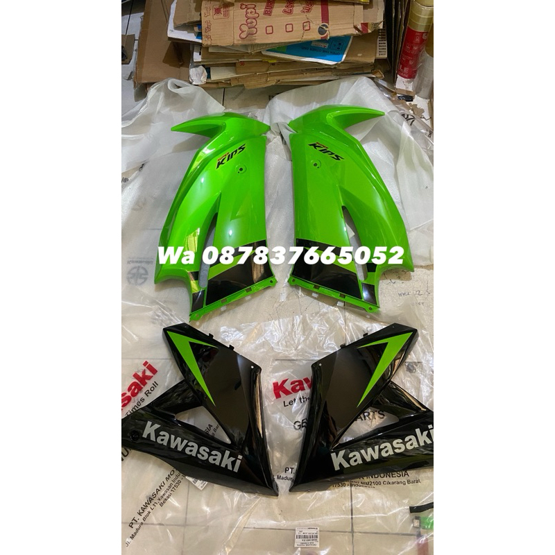 Jual Sepaket Fairing Sayap atas bawah Ninja RR new ijo hijau 2012 2013 ...