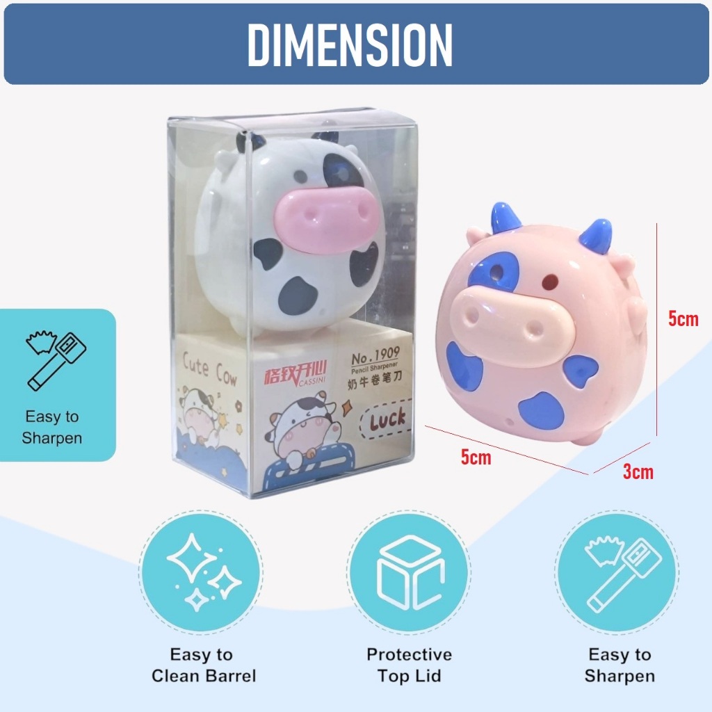 Jual Serutan Pensil Cow / Rautan Pensil Sapi Lucu / Pencil Sharpener SH ...