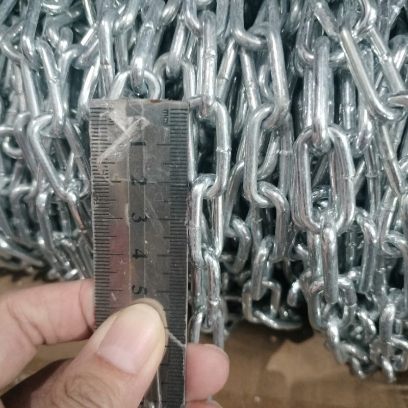 Jual Rantai Besi Kapal Berat Galvanis 1/8 inci / Rante Gembok Pagar ...