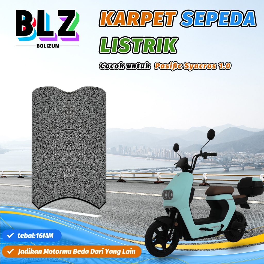 BOLIZUN Karpet PVC Mie Bihun Custom Sepeda Listrik Pasific Syncros 1.0