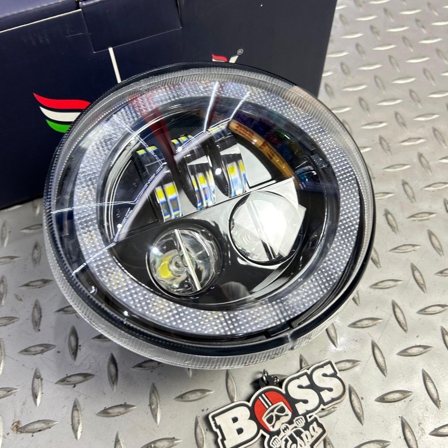 Jual Headlamp LED Daymaker LUIGY with DRL Vespa GTV | Shopee Indonesia