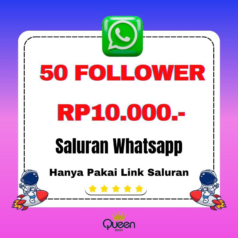 Jual Follower Saluran Channel Member Whatsapp-Queen Medsos-Voucher ...