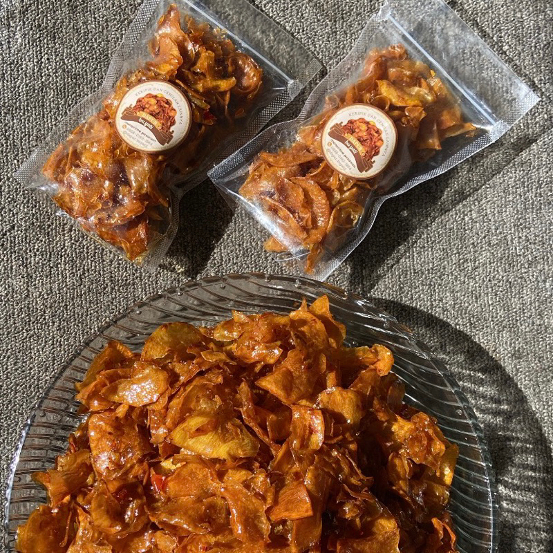 Jual keripik ubi peyek ubi pencok keripik ketela bumbu rujak | Shopee ...