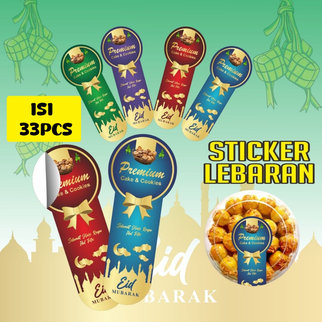 Jual Sticker Label Toples Kue Lebaran 250 - 500 Gram Isi 33 Pcs ...