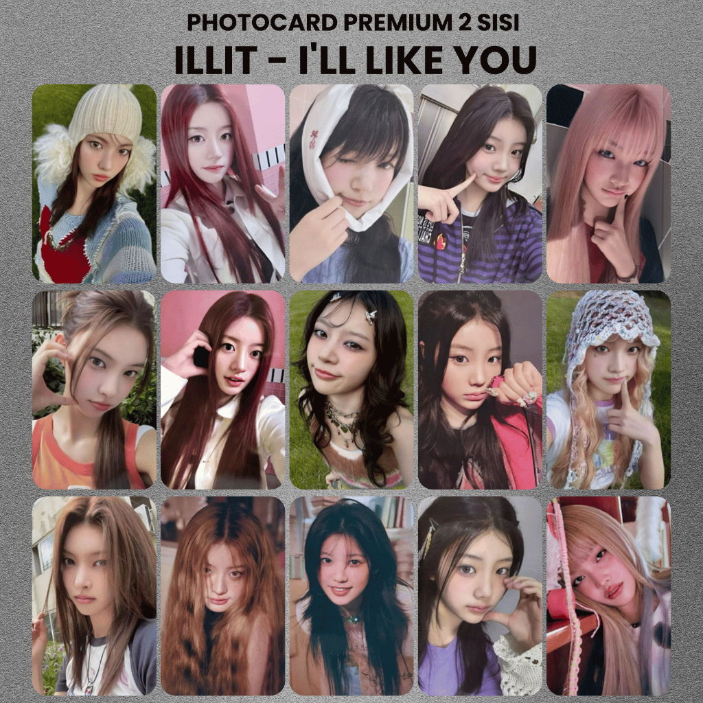 Jual (ISI 5 PCS) Photocard ILLIT I'LL LIKE YOU - PC Premium 2 Sisi