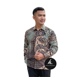 BATIK HARYONO Baju Kemeja Pria Dewasa Lengan Panjang