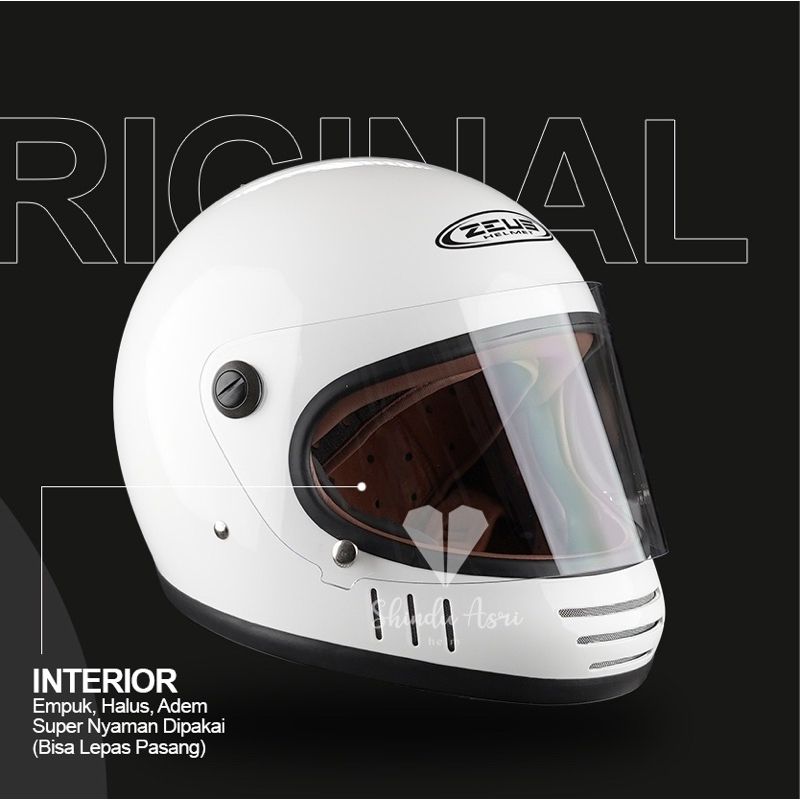 Jual HELM ZEUS 816E Fullface Retro Shopee Indonesia