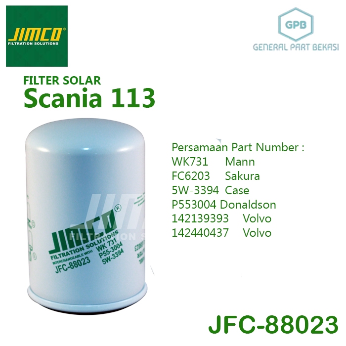 Jual Filter Solar Scania 113 Mann WK731 P553004 FC-6203 Jimco JFC-88023 ...